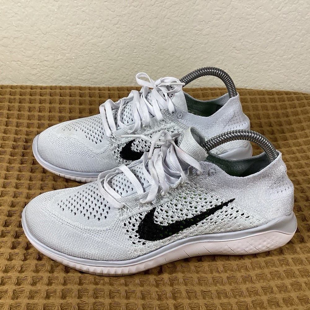 Nike Free RN Flyknit Shoes Womens Size 8.5 Gray Running Sneakers 942839-100